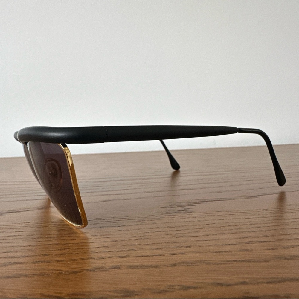 GIANFRANCO FERRE GFF 32 582 Sunglasses ALUTANIUM Blk Gold Rare VINTAGE 80s Italy - Picture 5 of 16